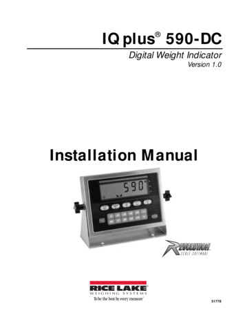 IQ Plus 590-DC Installation Manual, V1 - Rice Lake