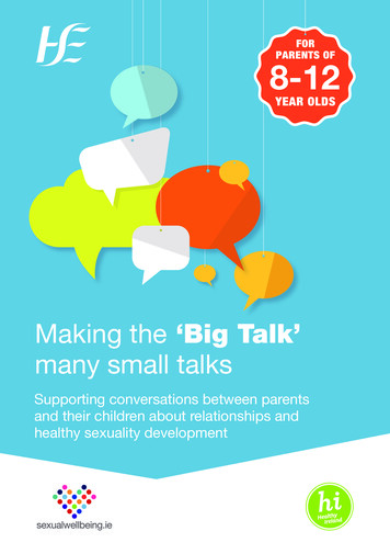 Making The 'Big Talk' Many Small Talks - Sexualwellbeing.ie