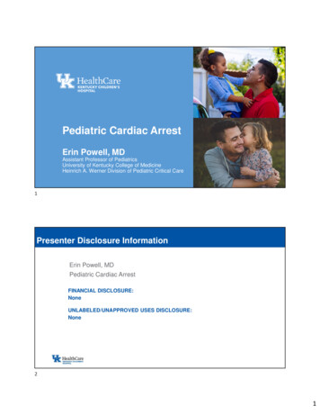 Pediatric Cardiac Arrest - American Heart Association