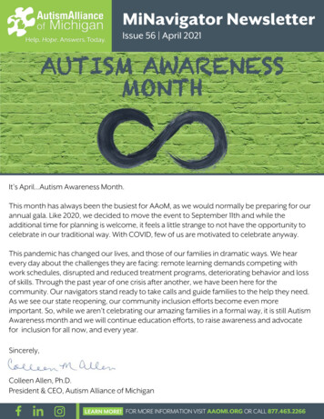 MiNavigator Newsletter Issue 56 - Autism Alliance Of Michigan