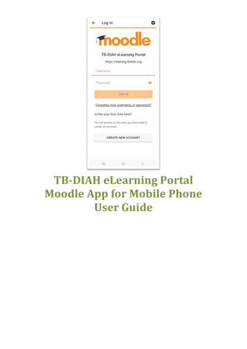 TB-DIAH ELearning Portal Moodle App For Mobile Phone User Guide