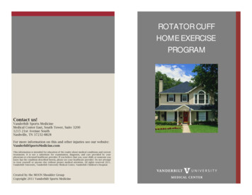 Rotator Cuff Home Exercise Program - Vumc