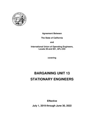 BARGAINING UNIT 13 STATIONARY ENGINEERS - California