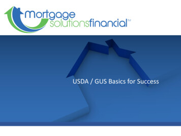 USDA / GUS Basics For Success - Mortgage Solutions Financial