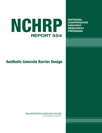 NCHRP Report 554 - Aesthetic Concrete Barrier Design