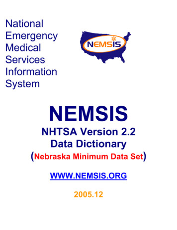 NEMSIS - One.nhtsa.gov