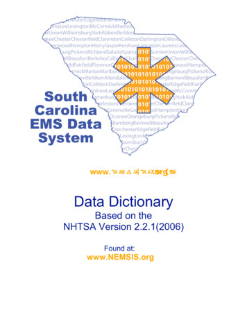 Data Dictionary - SCDHEC
