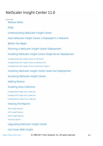 NetScaler Insight Center 11 - Citrix 