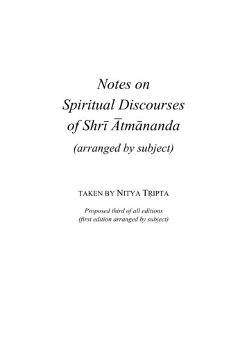 Notes On Spiritual Discourses Of Shri Atmananda