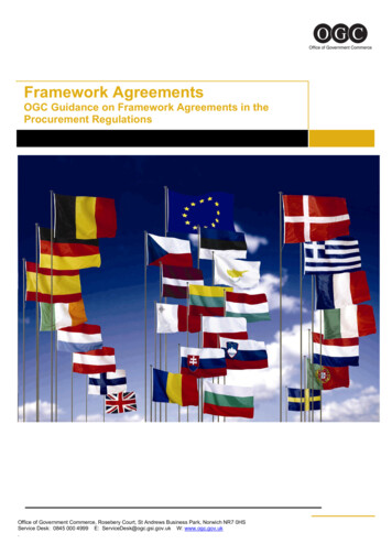 Framework Agreements - UNPCDC