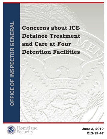 OIG-19-47 - Concerns About ICE Detainee Treatment And Care At Four .