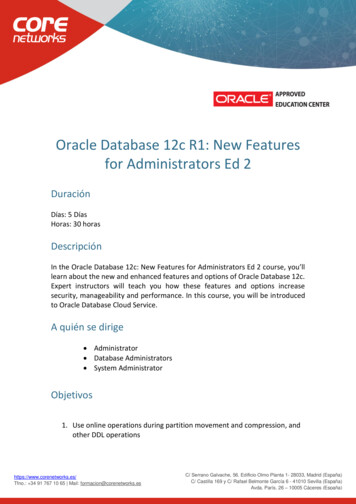 Oracle Database 12c R1: New Features For Administrators Ed 2