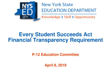 P-12 Education - Every Student Succeeds Act - Financial Transparency .