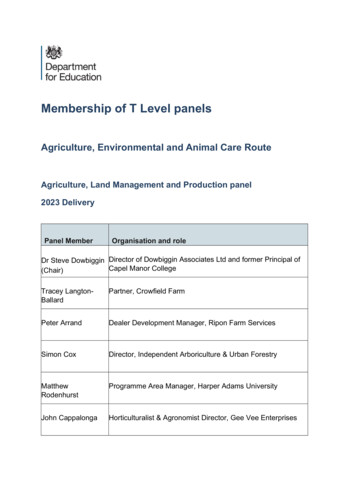 Membership Of T Level Panels - GOV.UK