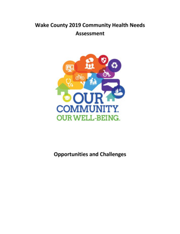 Wake County 2019 Community Health Needs Assessment
