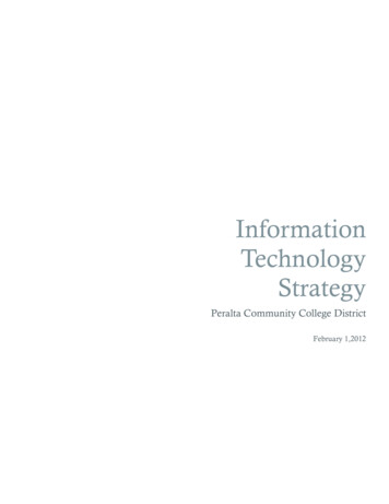 Information Technology Strategy - Web.peralta.edu