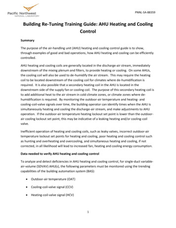 Building Re-Tuning Training Guide: AHU Heating And Cooling Control