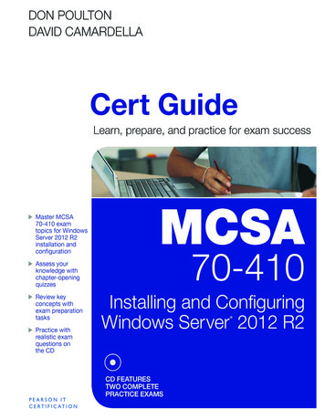 MCSA 70-410 Cert Guide: Installing And Configuring Windows Server 2012 R2
