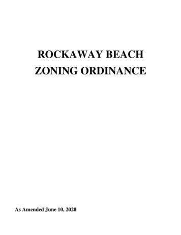 ROCKAWAY BEACH ZONING ORDINANCE - Corb.us