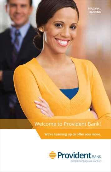 Welcome To Provident Bank!