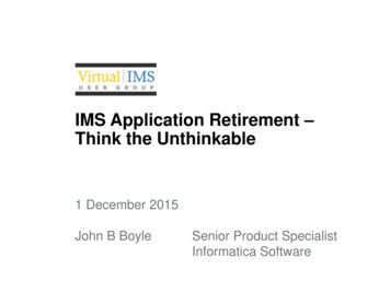 IMS Application Retirement - ITech-Ed Ltd