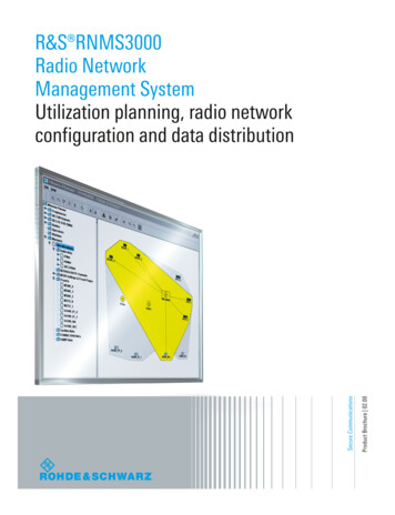R&S RNMS3000 Radio Network Management System - Rohde & Schwarz