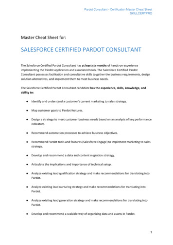 SALESFORCE CERTIFIED PARDOT CONSULTANT - SkillCertPro