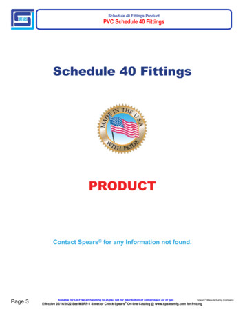 Schedule 40 Fittings - Spears