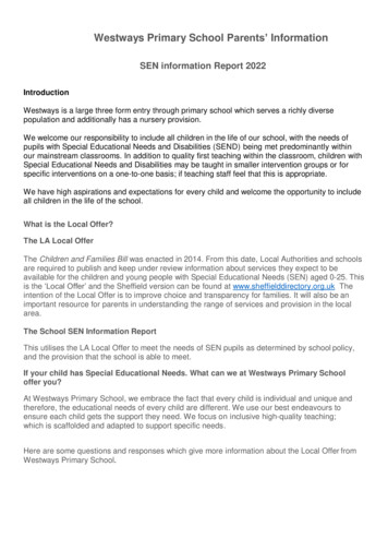 Westways Primary School Parents' Information