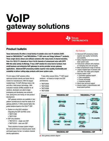 VoIP Gateway Solutions (Rev. A - Texas Instruments