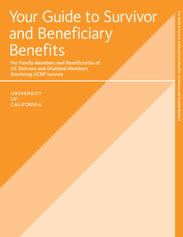 Your Guide To Survivor And Beneficiary Benefits - UCnet
