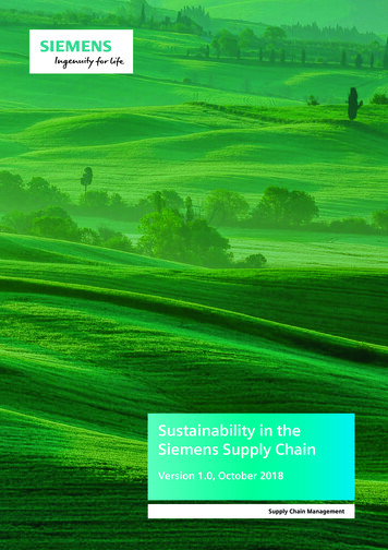 Sustainability In The Siemens Supply Chain