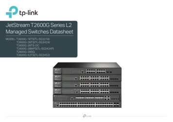 JetStream T2600G Series L2 Managed Switches Datasheet - TP-Link