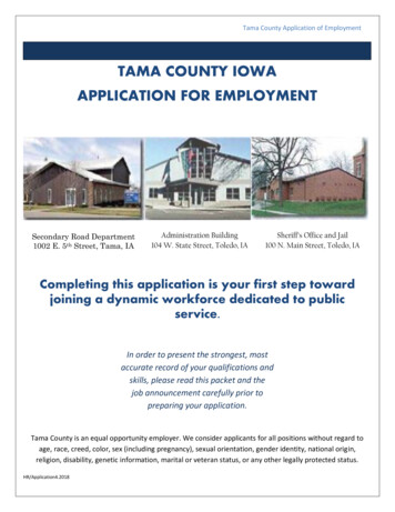 Tama County Iowa Application For Employment