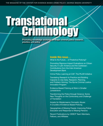 Translational SPRING 2014 Criminology