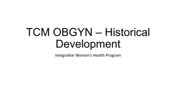 TCM OBGYN - Historical Development