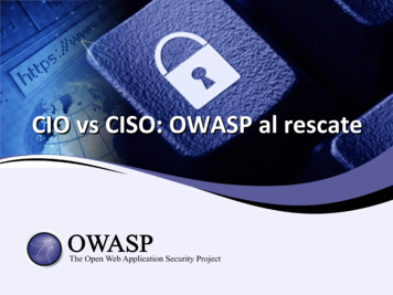 CIO Vs CISO: OWASP Al Rescate
