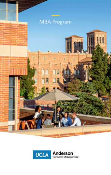 MBA Program - UCLA Anderson School Of Management