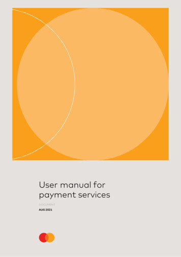 User Manual For Payment Services