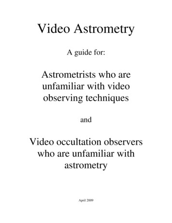Video Astrometry - Asteroid Occultation