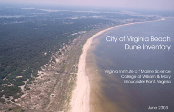 Dune Inventory: City Of Virginia Beach