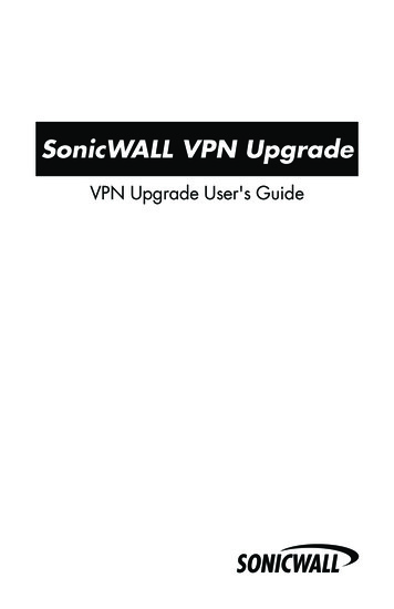 SonicWALL VPN Upgrade - SonicGuard