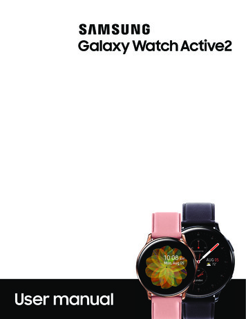 Samsung Galaxy Watch Active2 R82X R83X User Manual