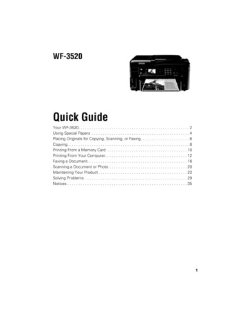 Quick Reference Guide - WF-3520