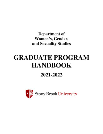 GRADUATE PROGRAM HANDBOOK - Stony Brook University