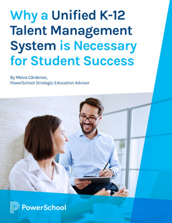 Why A Unified K-12 Talent Management System Is Necessary For Student .