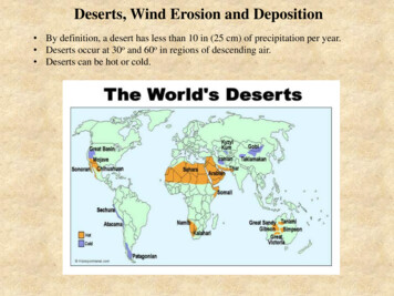 Deserts, Wind Erosion And Deposition - Uml.edu