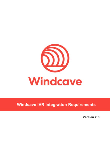 Windcave IVR Integration Requirements