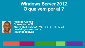 Ivanildo Galvão Consultor De TI MCP MCT MCSA VSP VTSP ITIL V3 .