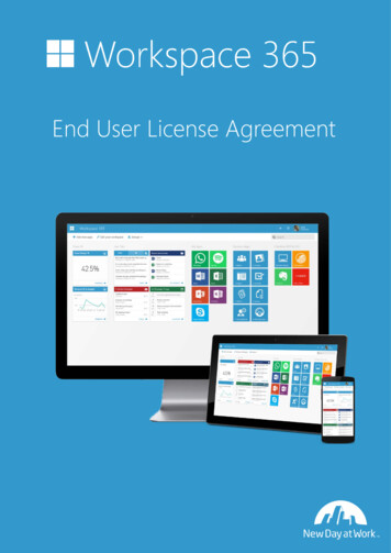 Workspace 365 End User License Agreement